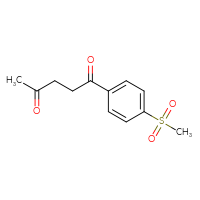 Chemical structure of 1-(4-methanesulfonylphenyl)pentane-1,4-dione - CSSB00020622313