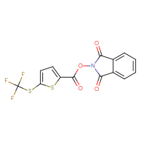 Chemical structure of 1,3-dioxo-2,3-dihydro-1H-isoindol-2-yl 5-[(trifluoromethyl)sulfanyl]thiophene-2-carboxylate - CSSB06258928670