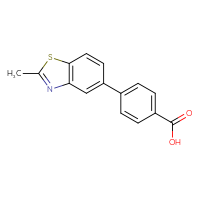 Chemical structure of 4-(2-methyl-1,3-benzothiazol-5-yl)benzoic acid - CSSB06581050098