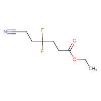 Chemical structure of ethyl 6-cyano-4,4-difluorohexanoate - CSSB00051637422
