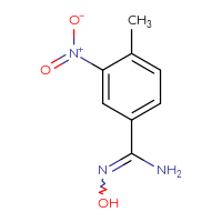 Chemical structure of N'-hydroxy-4-methyl-3-nitrobenzene-1-carboximidamide - CSSB00015492124