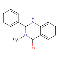 Chemical structure of 3-methyl-2-phenyl-1,2,3,4-tetrahydroquinazolin-4-one - CSSB00000610383