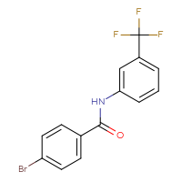 Chemical structure of 4-bromo-N-[3-(trifluoromethyl)phenyl]benzamide - CSSB00027989524