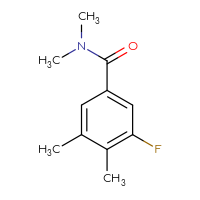 Chemical structure of 3-fluoro-N,N,4,5-tetramethylbenzamide - CSSB02283617010