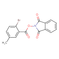 Chemical structure of 1,3-dioxo-2,3-dihydro-1H-isoindol-2-yl 2-bromo-5-methylbenzoate - CSSB02126241743