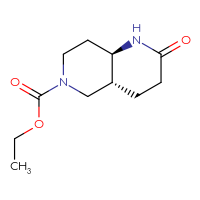 Chemical structure of ethyl (4aR,8aR)-2-oxo-decahydro-1,6-naphthyridine-6-carboxylate - CSSB00102421611