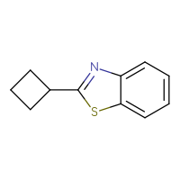 Chemical structure of 2-cyclobutyl-1,3-benzothiazole - CSSB00000029431