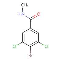 Chemical structure of 4-bromo-3,5-dichloro-N-methylbenzamide - CSSB06256333208