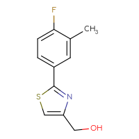 Chemical structure of [2-(4-fluoro-3-methylphenyl)-1,3-thiazol-4-yl]methanol - CSSB00012306583