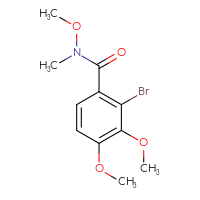 Chemical structure of 2-bromo-N,3,4-trimethoxy-N-methylbenzamide - CSSB21151590939