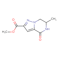 Chemical structure of methyl 6-methyl-4-oxo-4H,5H,6H,7H-pyrazolo[1,5-a]pyrazine-2-carboxylate - CSSB00947294545