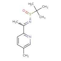 Chemical structure of (R)-2-methyl-N-[1-(5-methylpyridin-2-yl)ethylidene]propane-2-sulfinamide - CSSB21282210703
