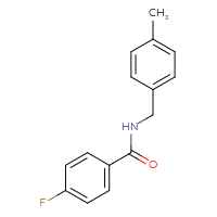 Chemical structure of 4-fluoro-N-[(4-methylphenyl)methyl]benzamide - CSSB00000580879