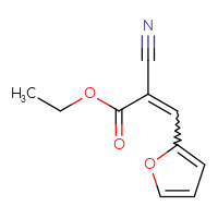 Chemical structure of ethyl 2-cyano-3-(furan-2-yl)prop-2-enoate - CSSB00000162509