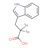 Chemical structure of 3-(1H-indol-3-yl)(2,2-²H₂)propanoic acid - CSSB00102513714
