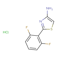 Chemical structure of 2-(2,6-difluorophenyl)-1,3-thiazol-4-amine hydrochloride - CSSB20620695435