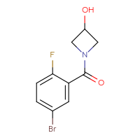 Chemical structure of 1-(5-bromo-2-fluorobenzoyl)azetidin-3-ol - CSSB00011807694