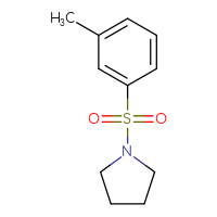 Chemical structure of 1-(3-methylbenzenesulfonyl)pyrrolidine - CSSB00000164891