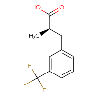 Chemical structure of (2R)-2-methyl-3-[3-(trifluoromethyl)phenyl]propanoic acid - CSSB00116219162