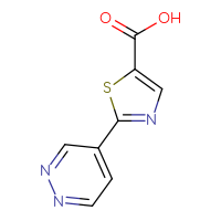 Chemical structure of 2-(pyridazin-4-yl)-1,3-thiazole-5-carboxylic acid - CSSB00021095554