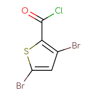 Chemical structure of 3,5-dibromothiophene-2-carbonyl chloride - CSSB00102600361