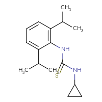 Chemical structure of 1-[2,6-bis(propan-2-yl)phenyl]-3-cyclopropylthiourea - CSSB00103965408