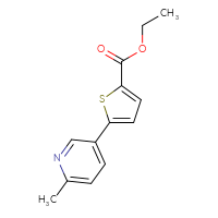 Chemical structure of ethyl 5-(6-methylpyridin-3-yl)thiophene-2-carboxylate - CSSB00020567748