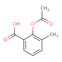 Chemical structure of 2-(acetyloxy)-3-methylbenzoic acid - CSSB00000012015