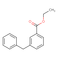 Chemical structure of ethyl 3-benzylbenzoate - CSSB01402450390