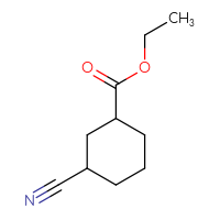 Chemical structure of ethyl 3-cyanocyclohexane-1-carboxylate - CSSB00031051341