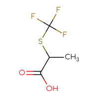 Chemical structure of 2-[(trifluoromethyl)sulfanyl]propanoic acid - CSSB00000738853