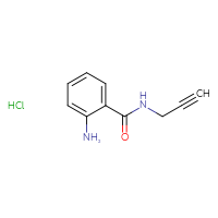 Chemical structure of 2-amino-N-(prop-2-yn-1-yl)benzamide hydrochloride - CSSB00000741713