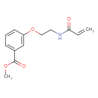 Chemical structure of methyl 3-[2-(prop-2-enamido)ethoxy]benzoate - CSSB21332072296
