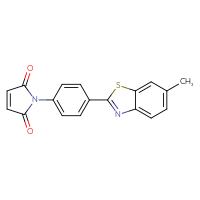 Chemical structure of 1-[4-(6-methyl-1,3-benzothiazol-2-yl)phenyl]-2,5-dihydro-1H-pyrrole-2,5-dione - CSSB00000681680