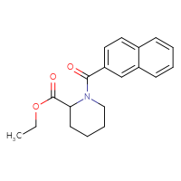 Chemical structure of ethyl 1-(naphthalene-2-carbonyl)piperidine-2-carboxylate - CSSB00164421830