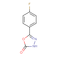 Chemical structure of 5-(4-fluorophenyl)-2,3-dihydro-1,3,4-oxadiazol-2-one - CSSB00000189604