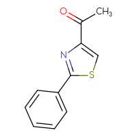 Chemical structure of 1-(2-phenyl-1,3-thiazol-4-yl)ethan-1-one - CSSB00011219164