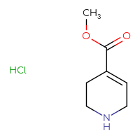Chemical structure of methyl 1,2,3,6-tetrahydropyridine-4-carboxylate hydrochloride - CSSB00020587139