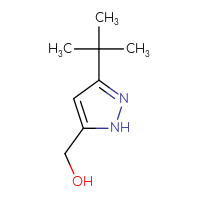 Chemical structure of (3-tert-butyl-1H-pyrazol-5-yl)methanol - CSSB00012183324