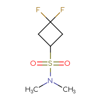 Chemical structure of 3,3-difluoro-N,N-dimethylcyclobutane-1-sulfonamide - CSSB01199465516