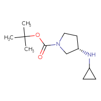 Chemical structure of tert-butyl (3S)-3-(cyclopropylamino)pyrrolidine-1-carboxylate - CSSB00010073126