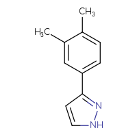 Chemical structure of 3-(3,4-dimethylphenyl)-1H-pyrazole - CSSB00011471432