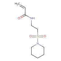 Chemical structure of N-[2-(piperidine-1-sulfonyl)ethyl]prop-2-enamide - CSSB20817691917