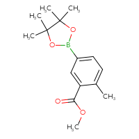 Chemical structure of methyl 2-methyl-5-(4,4,5,5-tetramethyl-1,3,2-dioxaborolan-2-yl)benzoate - CSSB00010083035