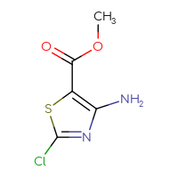 Chemical structure of methyl 4-amino-2-chloro-1,3-thiazole-5-carboxylate - CSSB00009831715