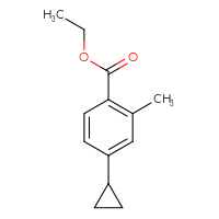 Chemical structure of ethyl 4-cyclopropyl-2-methylbenzoate - CSSB06582290721
