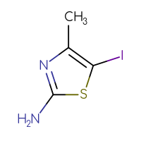 Chemical structure of 5-iodo-4-methyl-1,3-thiazol-2-amine - CSSB00010272926