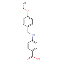 Chemical structure of 4-{[(4-ethoxyphenyl)methyl]amino}benzoic acid - CSSB00044035694