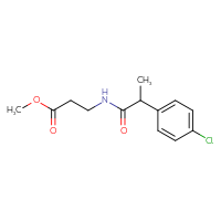 Chemical structure of methyl 3-[2-(4-chlorophenyl)propanamido]propanoate - CSSB02005814784