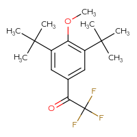 Chemical structure of 1-(3,5-di-tert-butyl-4-methoxyphenyl)-2,2,2-trifluoroethan-1-one - CSSB21103684150